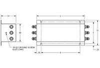 120/208VAC COTS MIL-STD-461 Three Phase Delta EMI Filters - 2