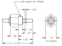 Bolt-In 10-32UNF-2A DC - 60 Hz - High Current Mini Feedthru Capacitors-2