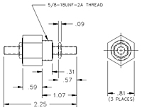 Bolt-In 1/4-20UNC-2A DC - 60 Hz - High Current Mini Feedthru Capacitors-2