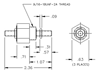 Bolt-In 8-32UNC-2A DC - 400 Hz - High Current Mini Feedthru Capacitors-2